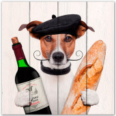 Собака с вином