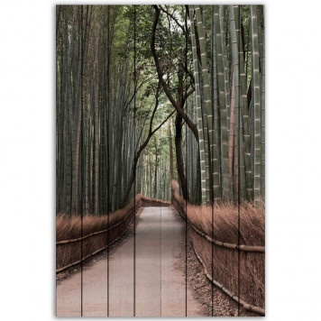 Картина на досках Бамбуковый лес 60 х 90 см
