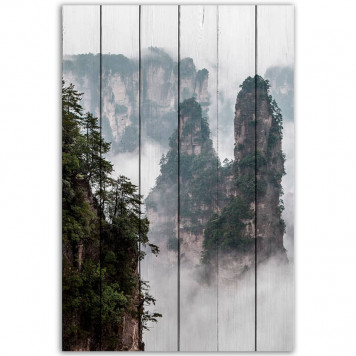 Картины на досках Горы Китай 60 х 90 см