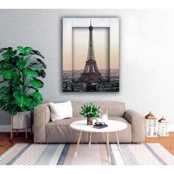 Картина с дорисовкой на раме Париж 60 х 80 см-1