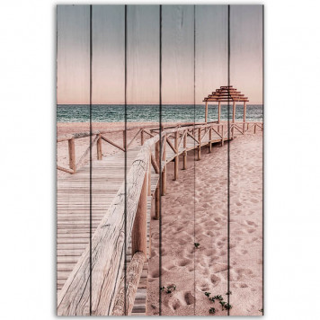 Картина на досках Мостик к пляжу 60 х 90 см