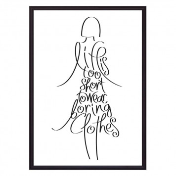 Скандинавский постер Долой скучные платья 21 х 30 см