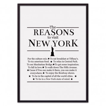 Скандинавский постер Знаковые места Нью-Йорк 21 х 30 см