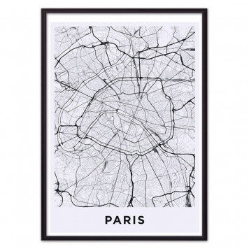 Скандинавский постер Карта Париж 21 х 30 см