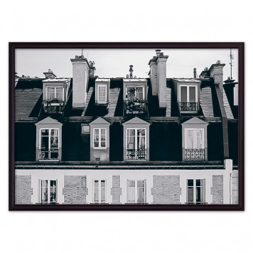 Скандинавский постер Крыша дома Париж 21 х 30 см-2