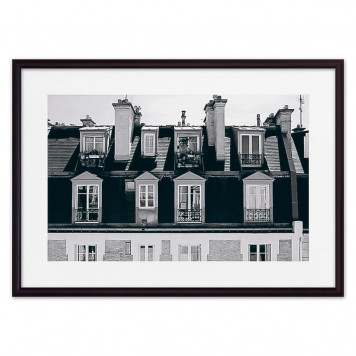 Скандинавский постер Крыша дома Париж 21 х 30 см-3
