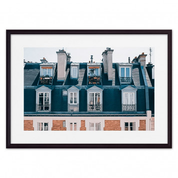 Скандинавский постер Крыша дома Париж 21 х 30 см-1