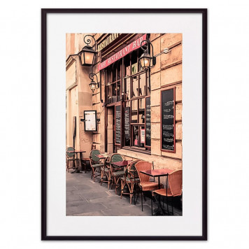 Скандинавский постер Кафе в Париже 21 х 30 см-1