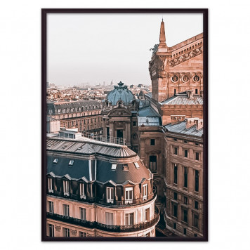 Скандинавский постер Крыши Париж 21 х 30 см