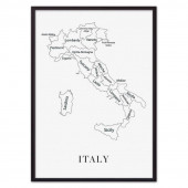 Карта Италии 21 х 30