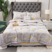 Комплект постельного белья Сатин с Одеялом (простынь на резинке) OBR080