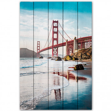 Картина на досках Мост Сан-Франциско 60 х 90 см