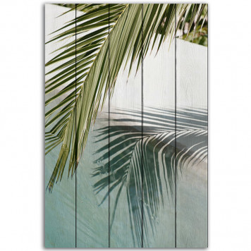 Картина на досках Лист пальмы 40 х 60 см