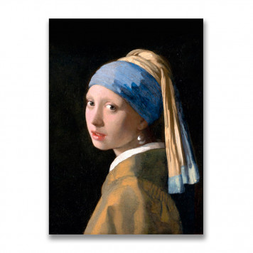 Картина на холсте Девушка с жемчужной сережкой, Веббер 50 х 70 см