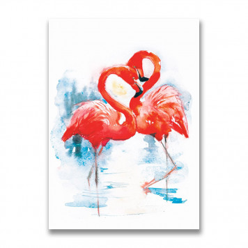 Картина на холсте Пара фламинго 50 х 70 см