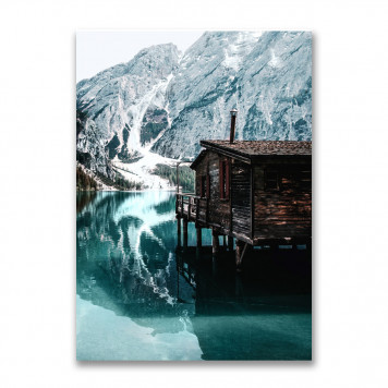 Картина на холсте Озеро в горах 50х70 50 х 70 см