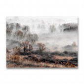 Осенний лес в тумане 50х70