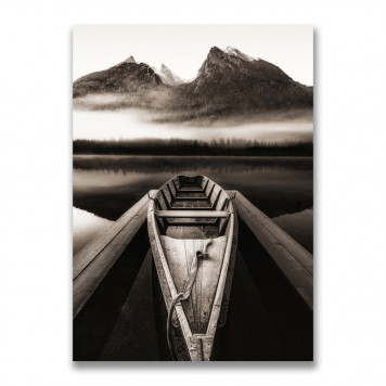 Картина на холсте Винтажная лодка 50х70 50 х 70 см