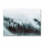 Зимний лес в тумане 50х70