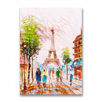 Картина на холсте Парижские улочки 50 х 70 см