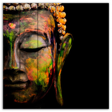 Картина на досках Лик Будды 40 х 40 см