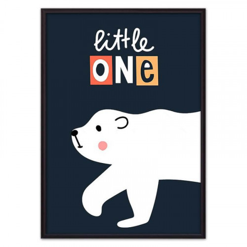 Постер А4 на стену Белый медведь 30 х 40 см