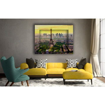 Картина с дорисовкой на раме Панорама Париж 60 х 80 см-1