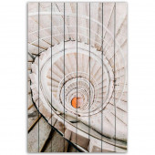 Белая лестница-винт 80x120